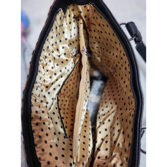 Leopard Rhinestone Covered Tote Handbag & Matching Wallet Set - Picture 11 of 13